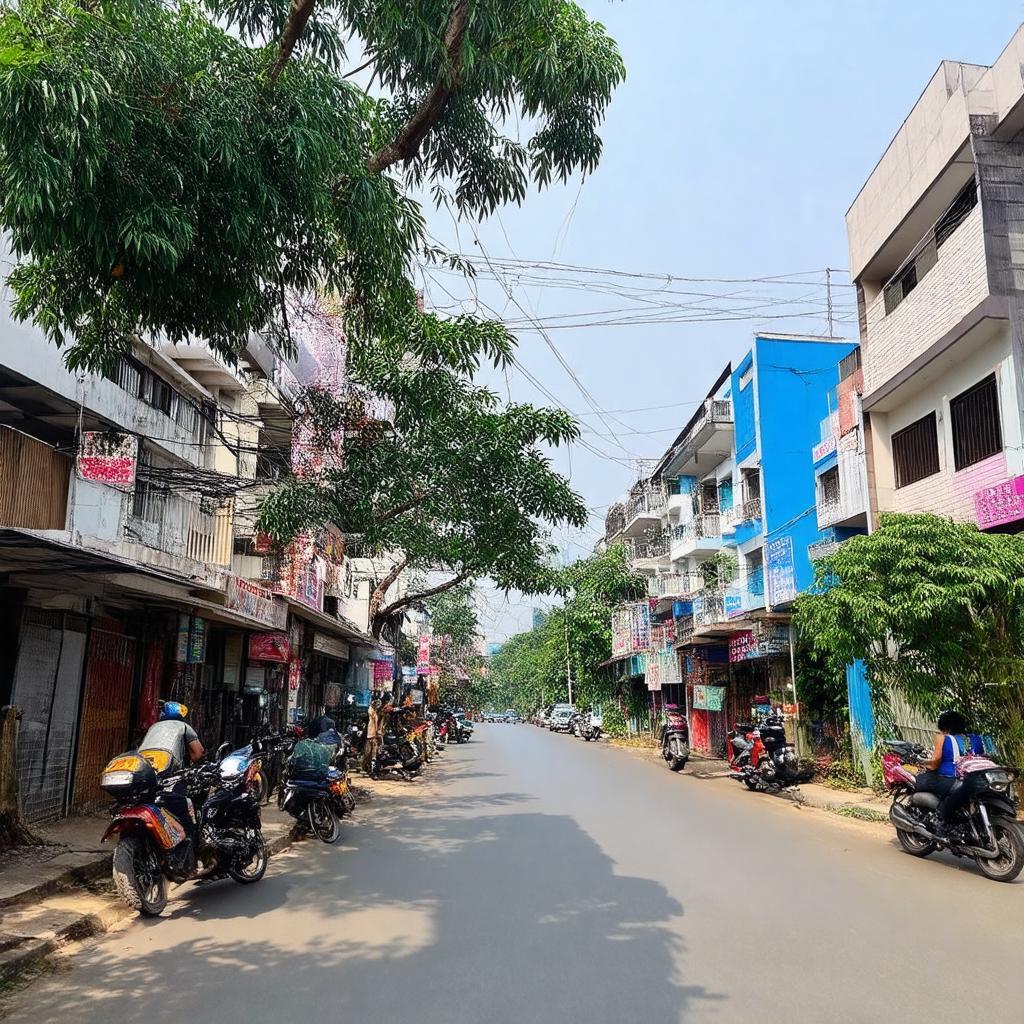 Hinh anh toan canh duong Me Thu quan Lien Chieu Da Nang sinh dong